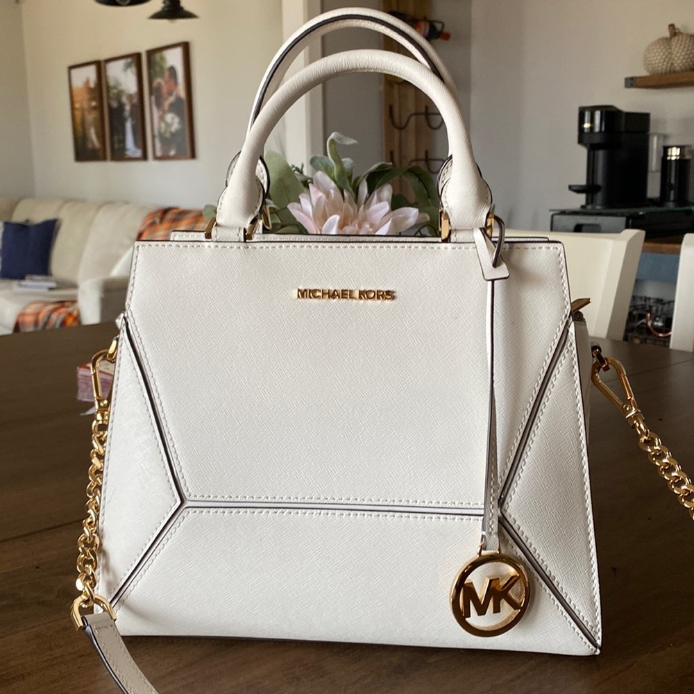 Michael Kors white satchel